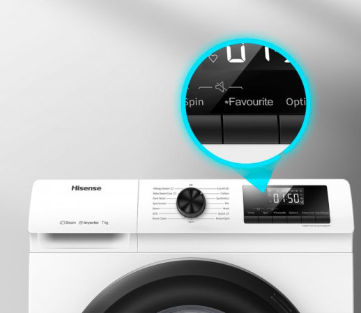 Пральна машина + бак Hisense WFQP6012VM/IRV