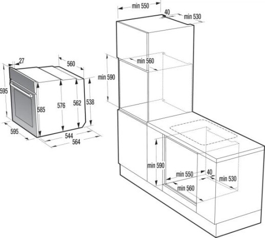 Духова шафа електрична Hisense BSA65334ABG8